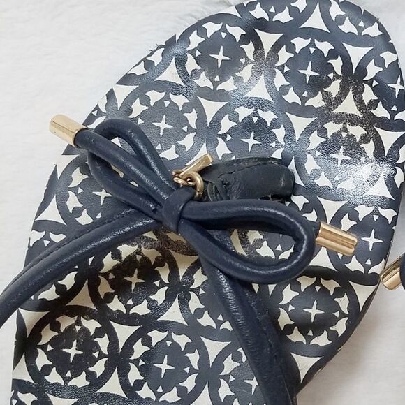 KATE Spade Mistic Blue Gold Spade Charm Sandals - Picture 9 of 12